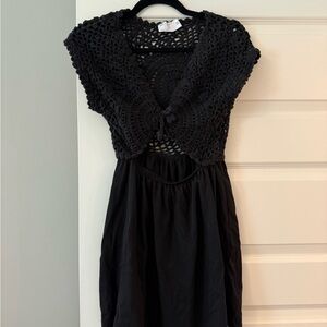 ASOS Elegant Black Crochet Dress